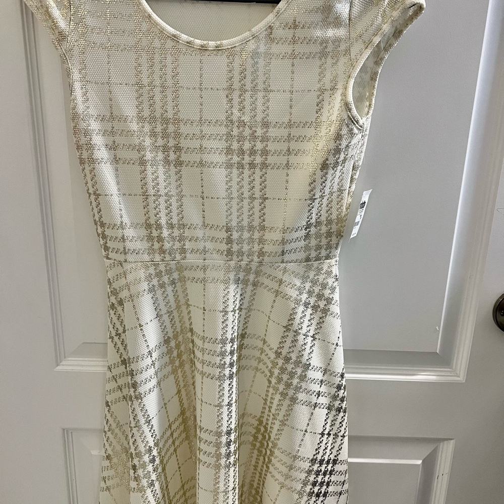 Charlotte Russe cream and gold dress